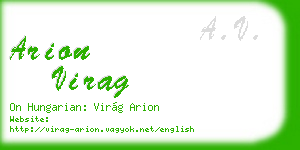 arion virag business card